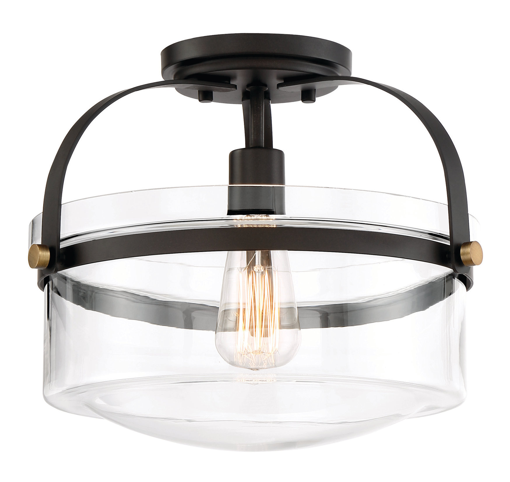 Portland 1 Light 13 25 Simple Schoolhouse Semi Flush Mount Simple Schoolhouse Semi Flush Mount