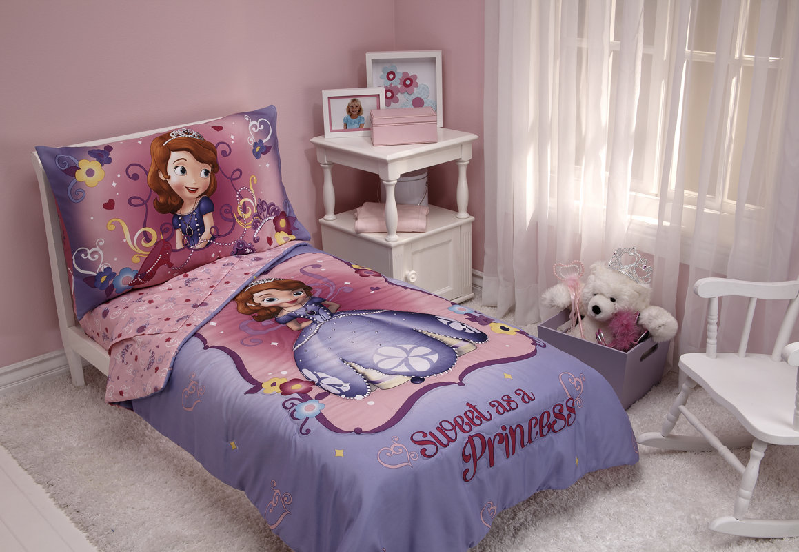 Disney Sweet as a Princess 4 Piece Sofia the First Toddler Bedding Set