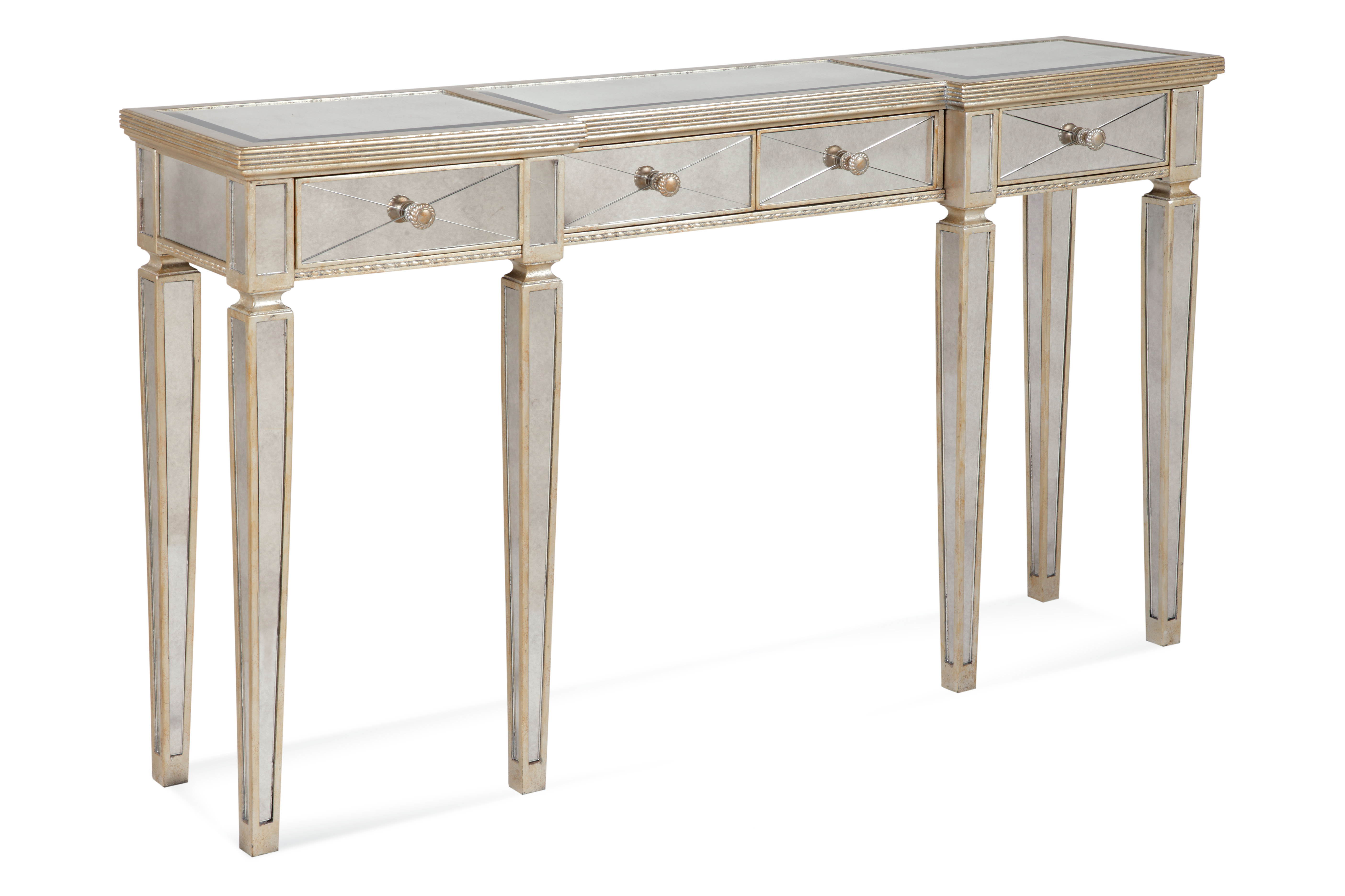Willa Arlo Interiors Roehl Mirrored Console Table With Drawers Willa Arlo Interiors Roehl Mirrored Console Table With Drawers Reviews Wayfair