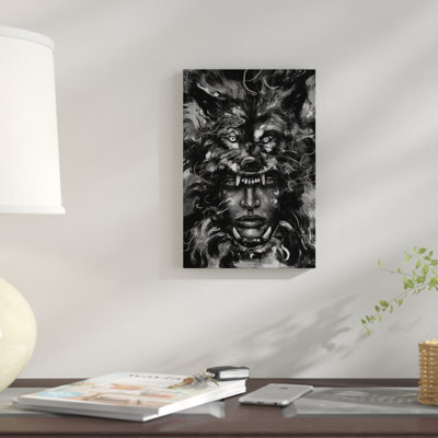 Wolf in the Woods Canvas Art Cheap Wall Print Home Interior