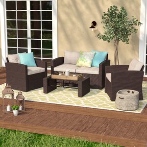 Raven 4 Piece Seating Group with Cushion