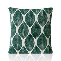 green patterned cushions
