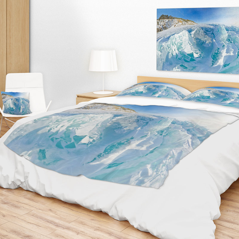 East Urban Home Landscape Ice Mountains In Lake Baikal Siberia Blanket Wayfair