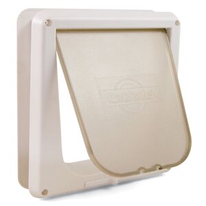 White Deluxe Four-Way Cat Flap