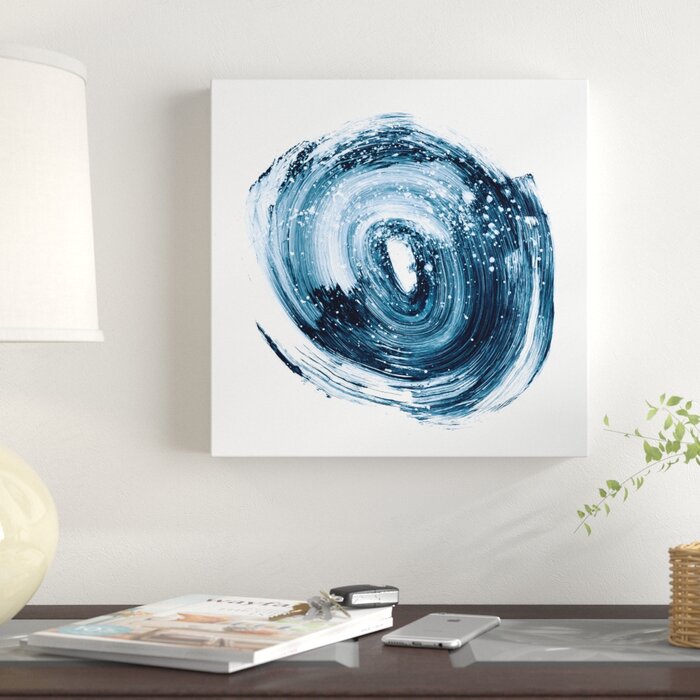 Indigo Nebula Ii Watercolor Painting Print On Wrapped Canvas