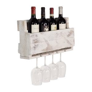 Kupunkamint 4 Bottle Wall Mounted Wine..
