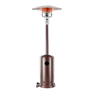 Heater with Shelf for Glasses Heater with Easy-Opening Door Tangkula Steel Gas Patio Heater Floor-Standing Outdoor Heater with Cover Black 48,000 BTU Patio Heater with Wheels