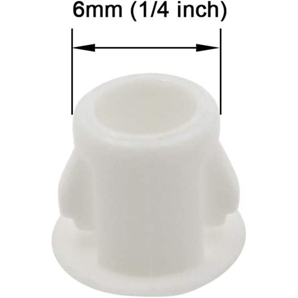 Lshuigen 30 Pcs White Hole Plugs 6mm (1 4 Inch) Plastic Panel Plugs 