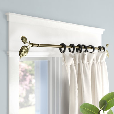 Three Posts Sycamore Single Curtain Rod And Hardware Set Size 120