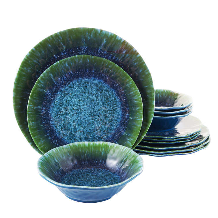 teal melamine dinnerware