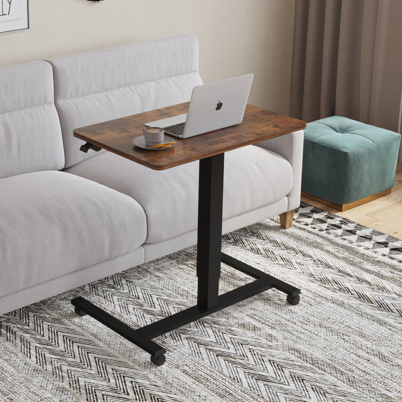 Raygen 28" Pneumatic Height Adjustable Standing Desk Color: Brown