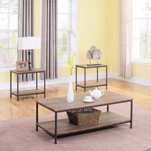 3 Piece Coffee Table and End Table Set