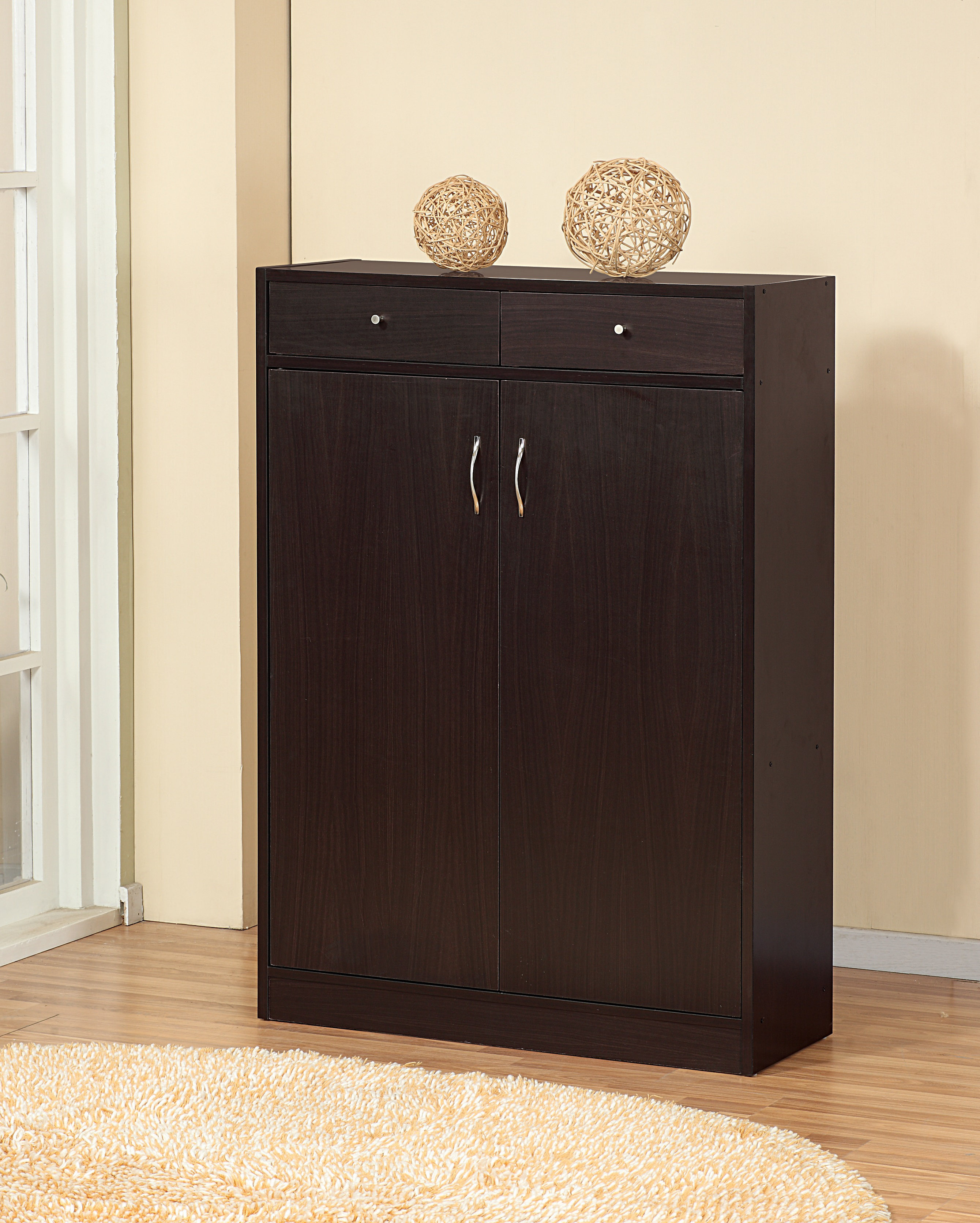 Red Barrel Studio Wooden Entryway Shoe Storage Cabinet Reviews