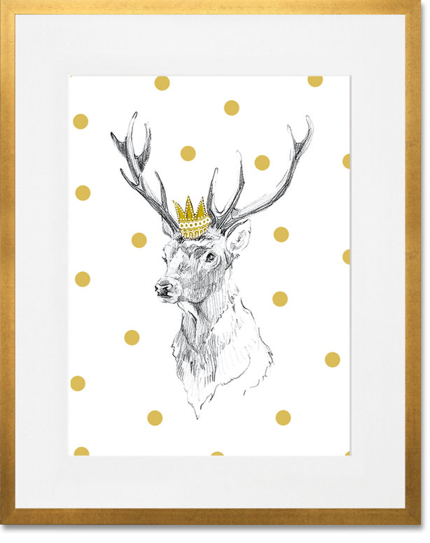 Oopsy Daisy Stag Portrait Paper Framed Painting Print Wayfair