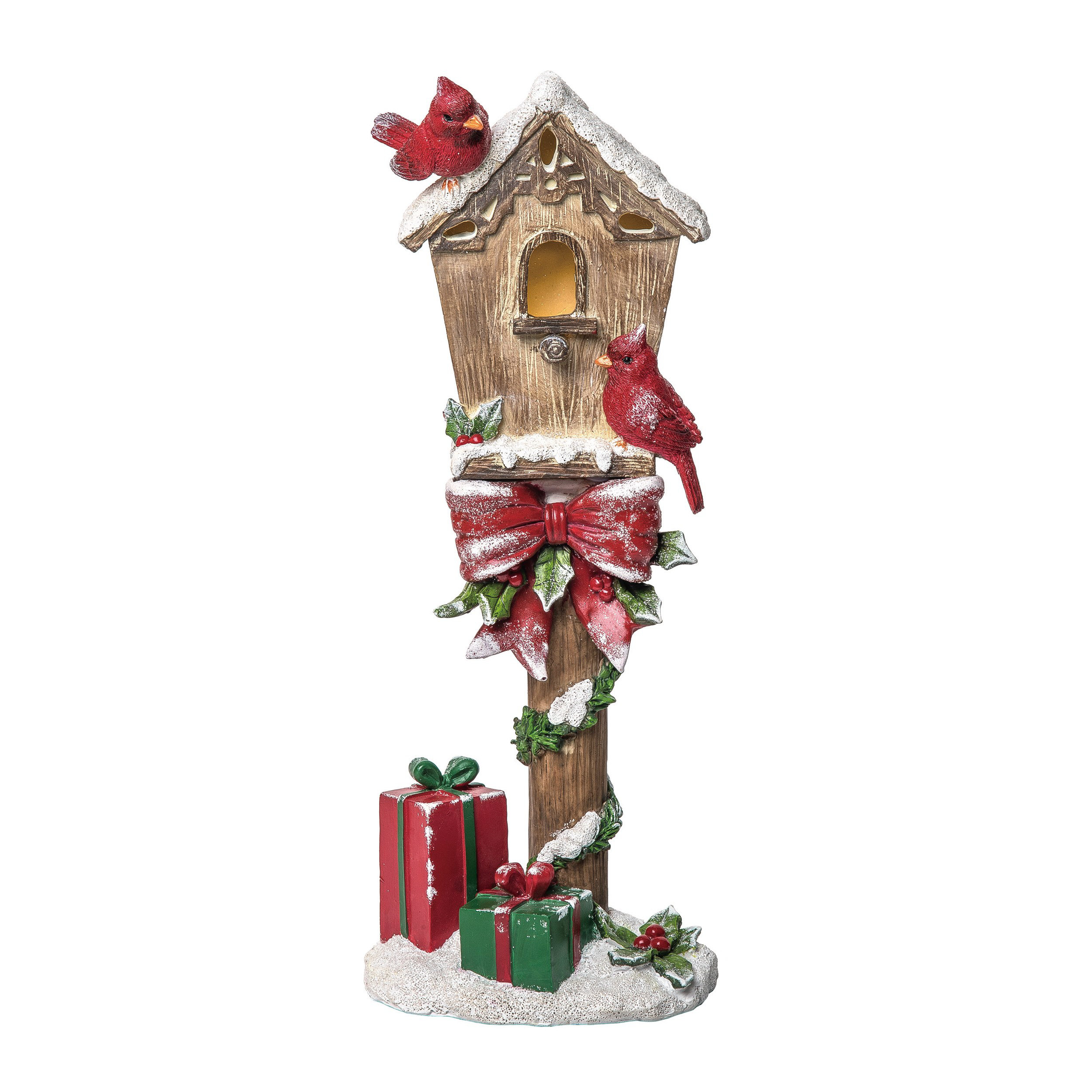 The Holiday Aisle® Light up Bird House Decor Wayfair