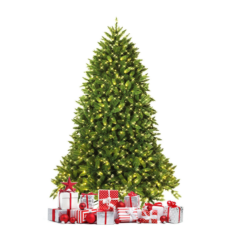 The Holiday Aisle Hinged 6 Green Fir Artificial Christmas Tree With 650 Clear And White Lights Reviews Wayfair Ca
