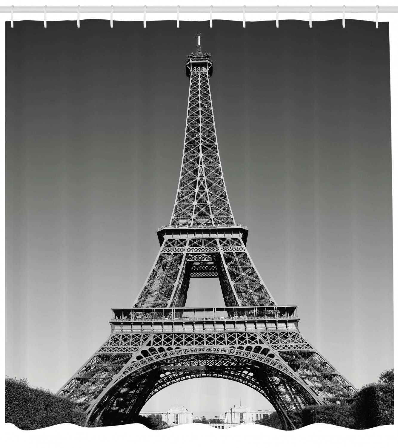 East Urban Home Eiffel Tower Shower Curtain Set + Hooks Wayfair