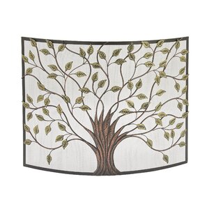 Single Panel Iron Fireplace Screen