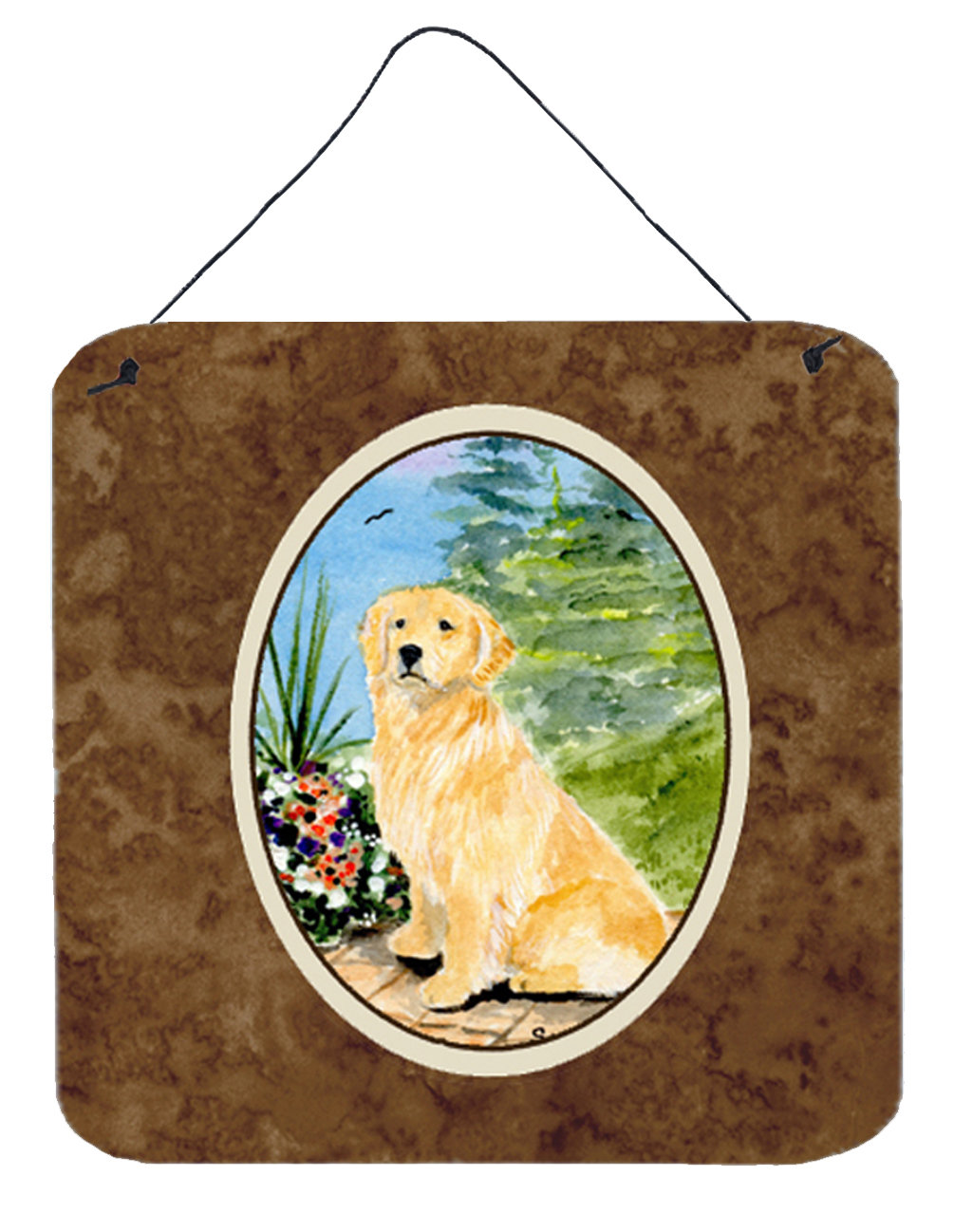 Caroline S Treasures Golden Retriever Painting Print Plaque Wayfair Golden Retriever Painting Print Plaque