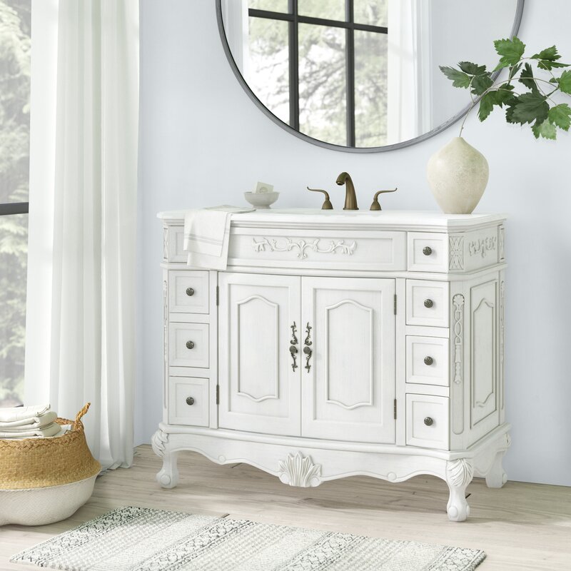 Astoria Grand Ensemble De Meuble Lavabo De Salle De Bain Simple 42 Po Isadora Et Commentaires Wayfair Ca