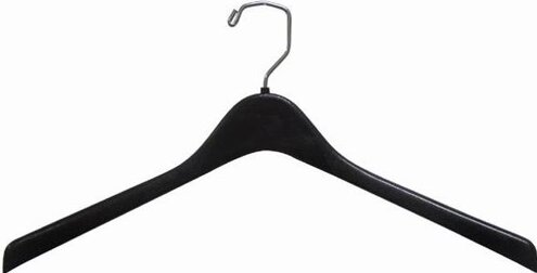 Lot of 50 Black Plastic Garment Clothes Shirt Top Dress Hangers 17" Assort Style