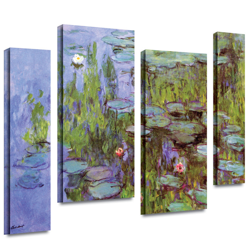 Artwall Sea Roses By Claude Monet 4 Piece Painting Print On
