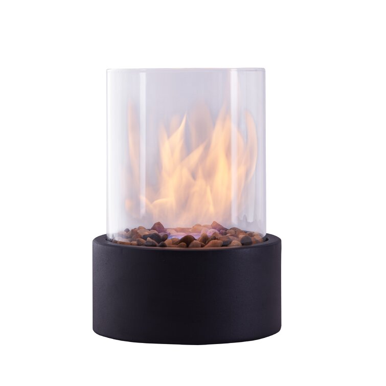 Sophie Metal Bio-Ethanol Outdoor Tabletop Fireplace with Flame Guard
