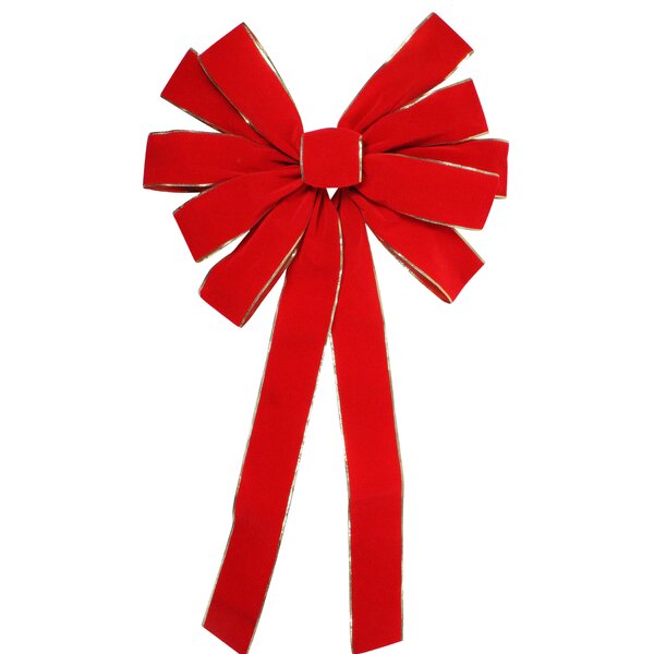 Large 10" Hand Made Poinsettia Christmas Bows Wreath Ribbon Red Outdoor Bo 