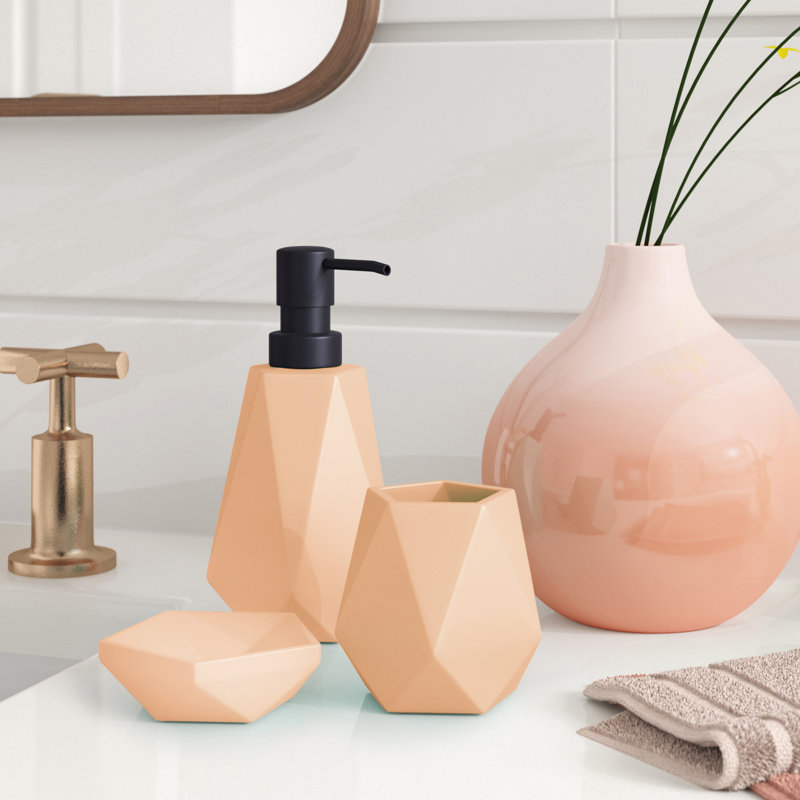 Foundstone Tori Ceramic 3 Piece Bathroom Accessory Set Reviews Wayfair