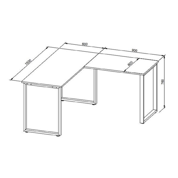 Rosenblatt Reversible L-Shape Credenza Desk