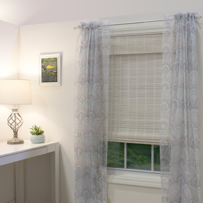 World Menagerie Cordless Matchstick Semi Sheer Roman Shade Reviews Wayfair