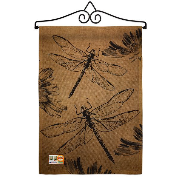 Breeze Decor Dragonfly 2 Sided Burlap 19 X 13 In Garden Flag Wayfair