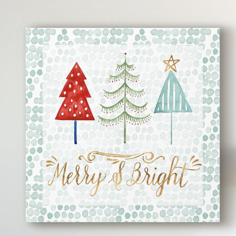 East Urban Home Christmas Tree Whimsy Iii Acrylic Painting Print