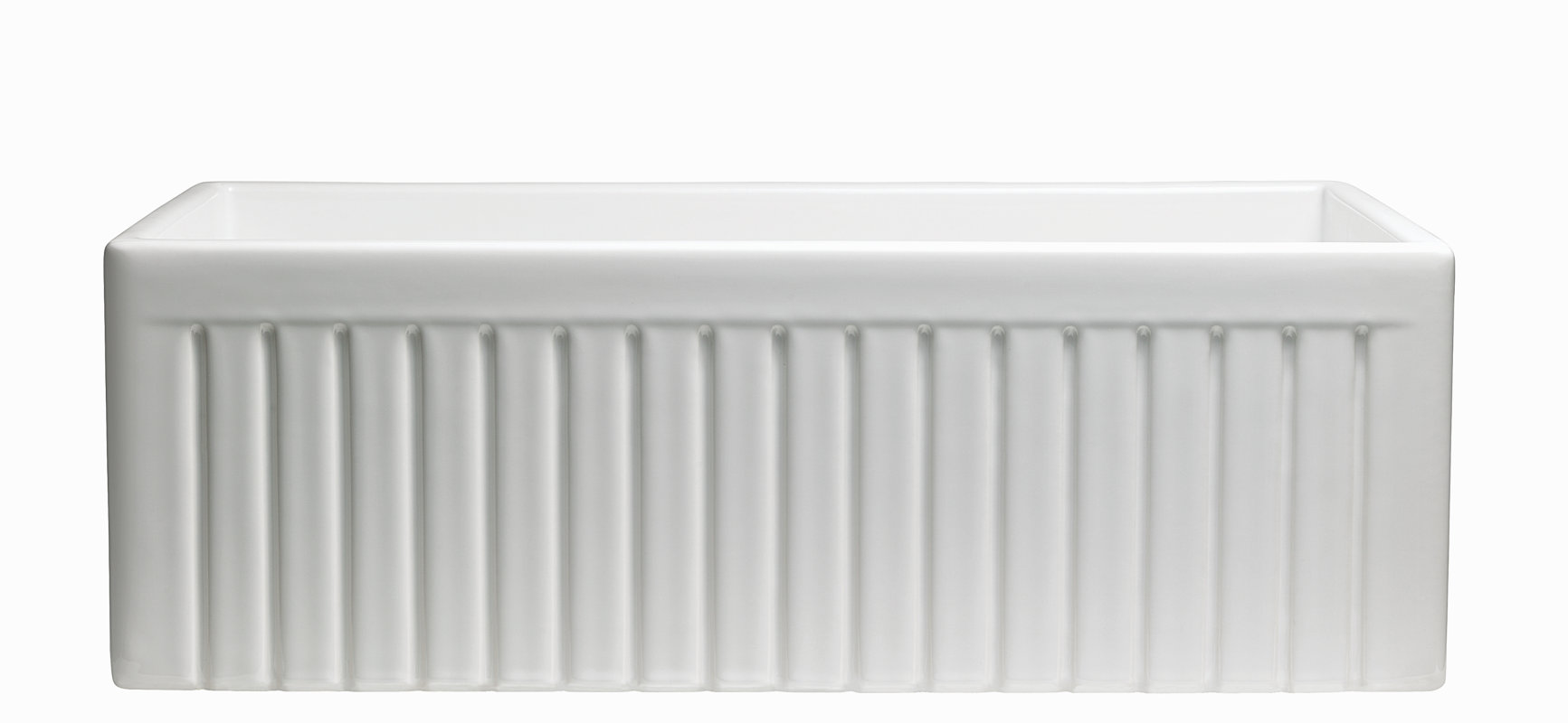 Wabansia Reversible Single Bowl Fluted Front Fireclay 33 Wabansia Reversible Single Bowl Fluted Front Fireclay 33