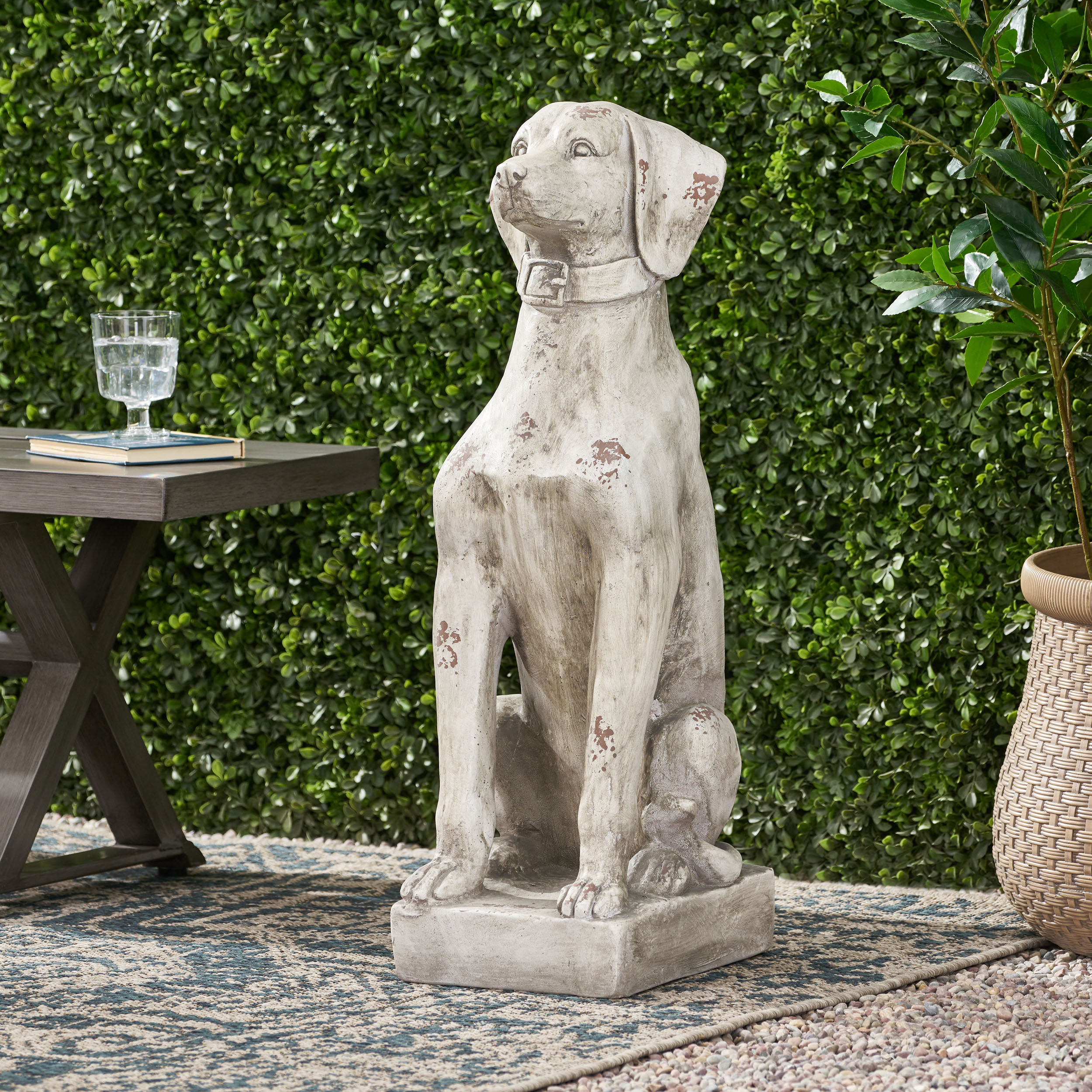 Red Barrel Studio® Outdoor Dog Garden Statue & Reviews Wayfair