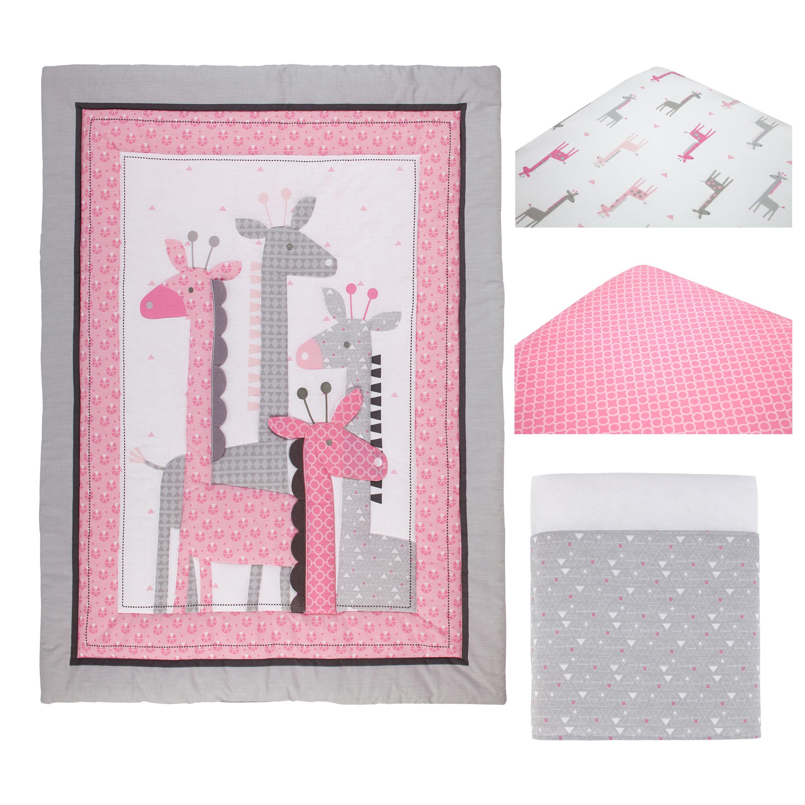 Stepan Giraffe Infant 4 Piece Crib Bedding Set