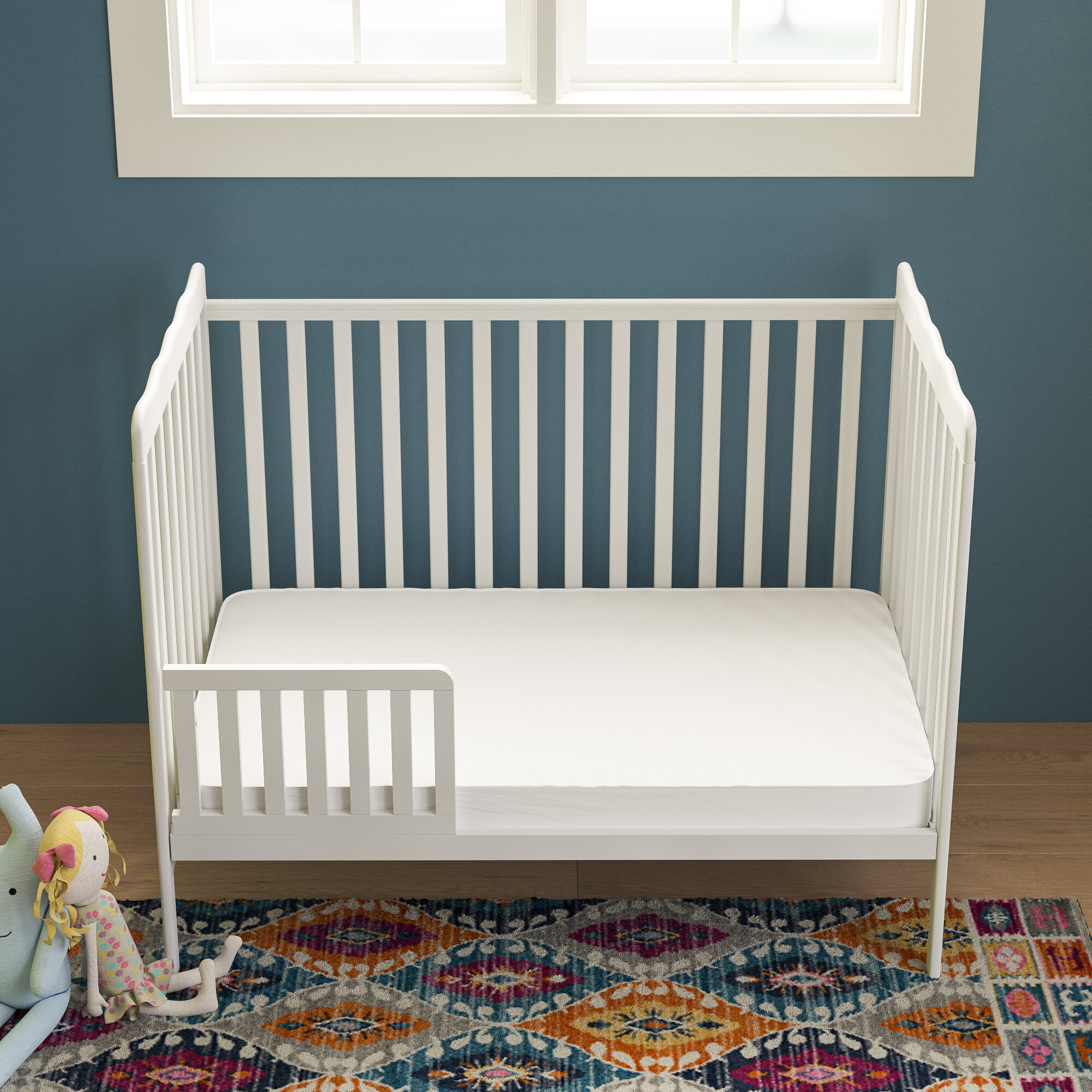 -Bluemoon Baby Infant COT Swinging Crib Foam Mattress 80 x 40 x 4 cm Water-Resistant Square Corners