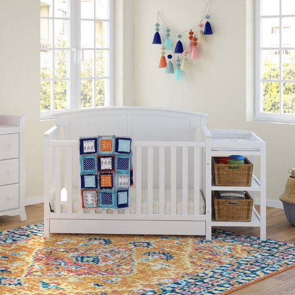 wayfair crib with changing table