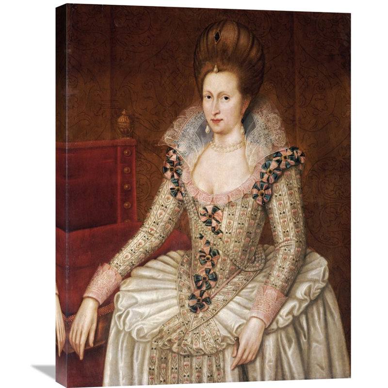 Global Gallery Portrait Of Queen Anne Of Denmark By John De