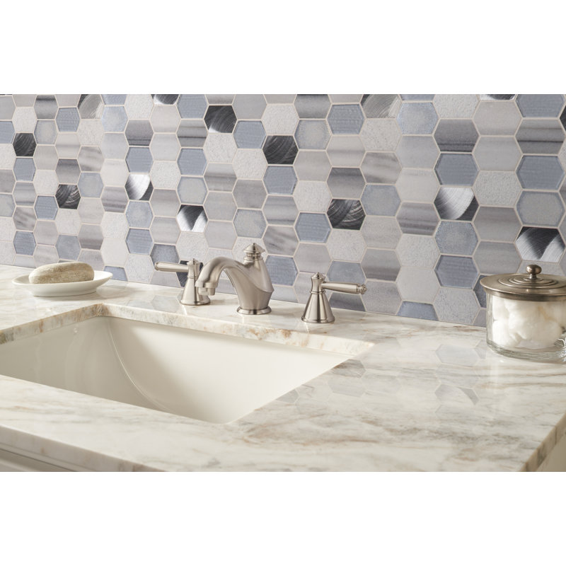 Msi Harlow Picket Glass Stone Mosaic Tile In Gray Reviews Wayfair
