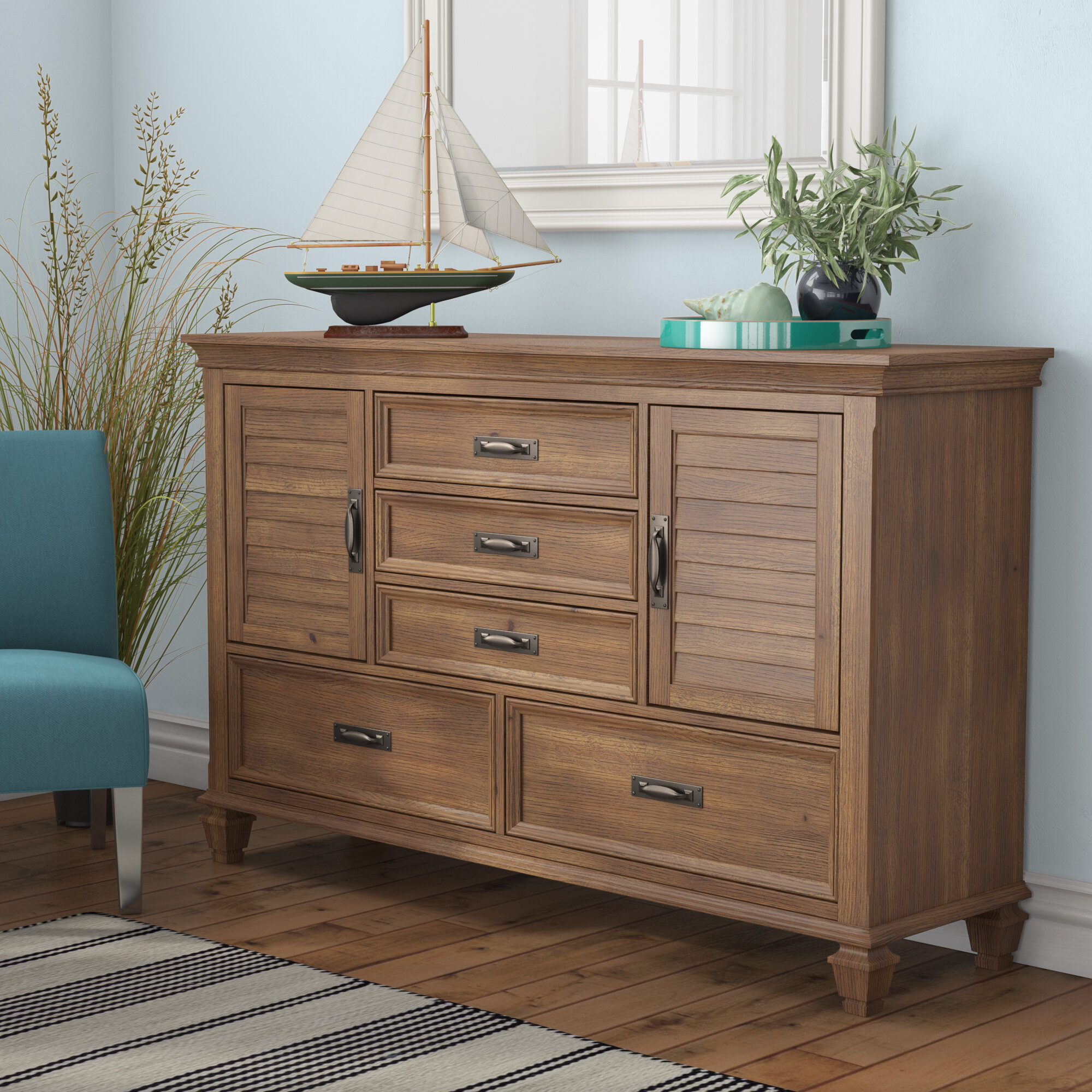 Beachcrest Home Dorrington 5 Drawer Dresser Wayfair