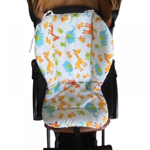 Baby Stroller Liner Reversible Car Seat Mat Pad Cushion 100% Cotton & Microfiber 