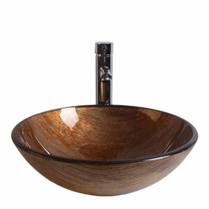 Glass Round Vessel Bathroom Sink