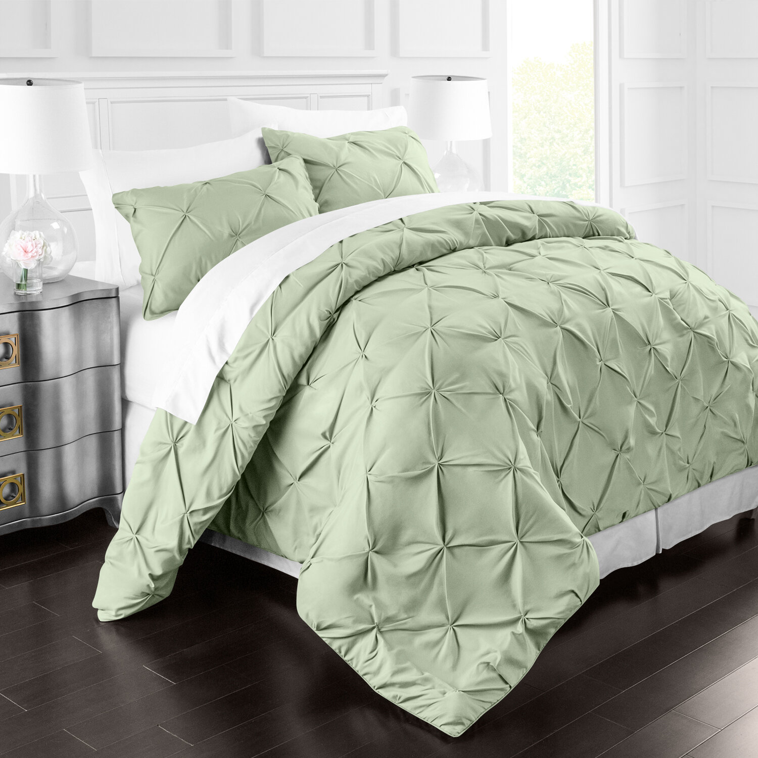 House Of Hampton Varga Pinch Pleat Duvet Cover Set Reviews Wayfair