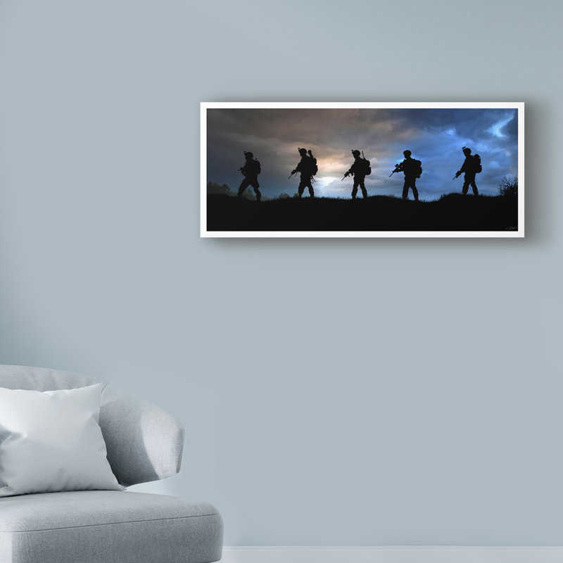Trademark Art Follow Me Silhouette Acrylic Painting Print On