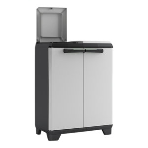 Split 20 Gallon Touch Top Multi-Compartments Trash and Recycling Bin