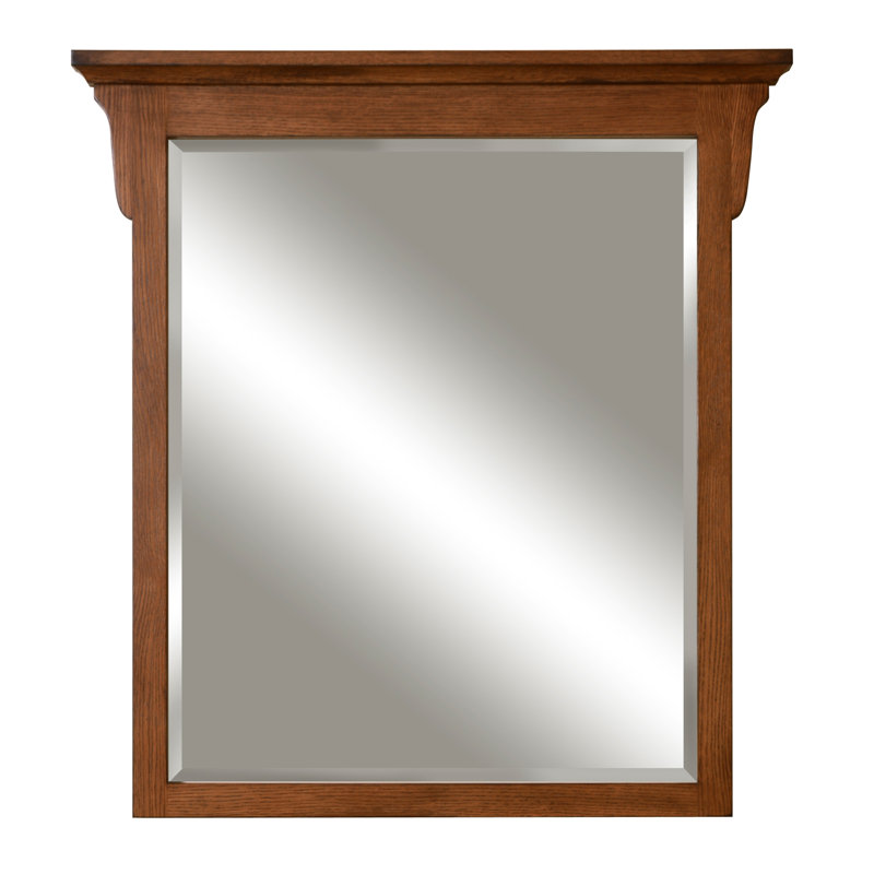 Sunny Wood Mission Oak Framed Mirror & Reviews Wayfair