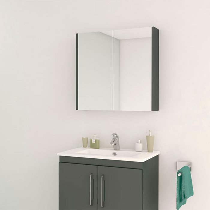 Wrought Studio Caelum Modern Bathroom Mirror 24 X 24 Surface
