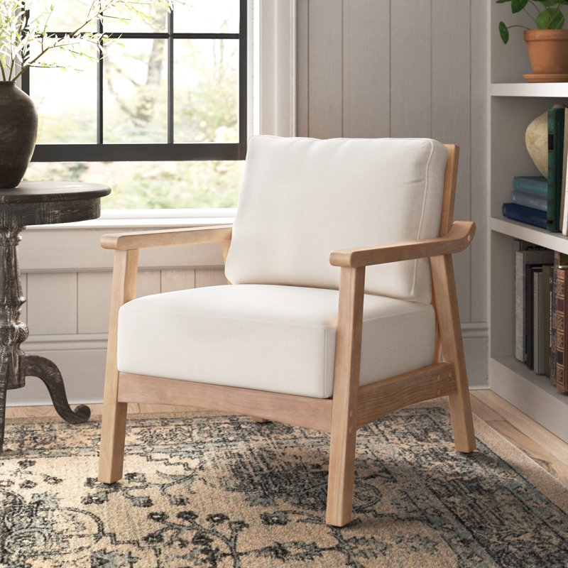 Willbanks 27" W Polyester Armchair Body Fabric: Beige 100% Polyester