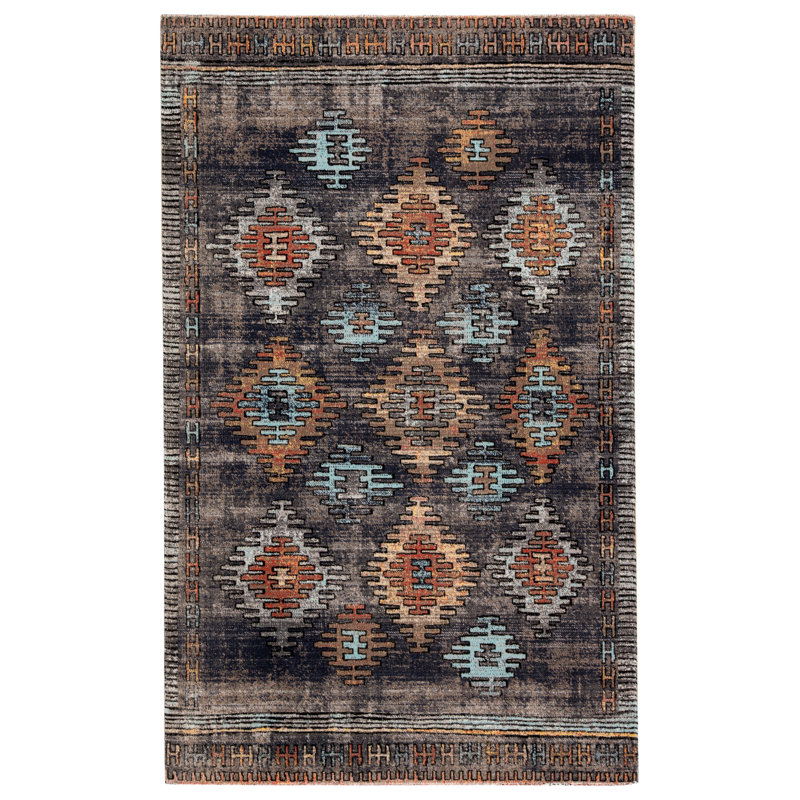 Bungalow Rose Vanburen Southwestern Polypropylene Blue Orange Bungalow Rose Vanburen Southwestern